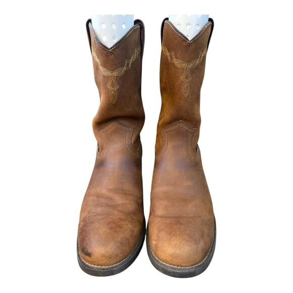 Justin Jeb 10" Roper Cowboy Boot Flex Sole Men size 10 D - Picture 5 of 9